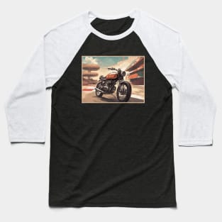 Vintage Cafe racer 50s vibe motorcycle Baseball T-Shirt